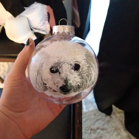 Pet portrait Christmas ornament - Picture 2 of 3
